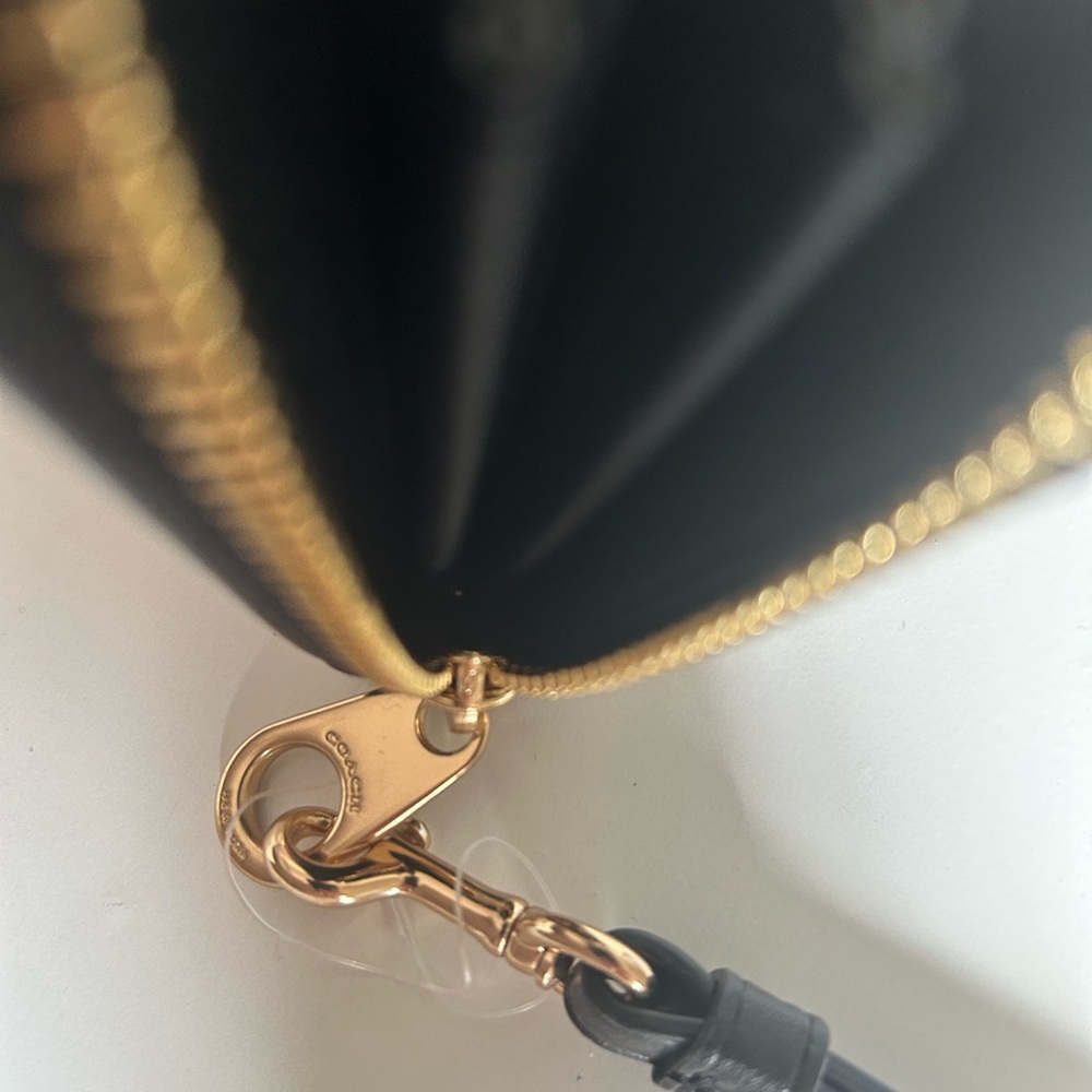 Coach Signature‎ Canvas Long Zip Around Wallet Khaki Black C4452 Wristlet - Picture 4 of 4